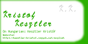 kristof kesztler business card